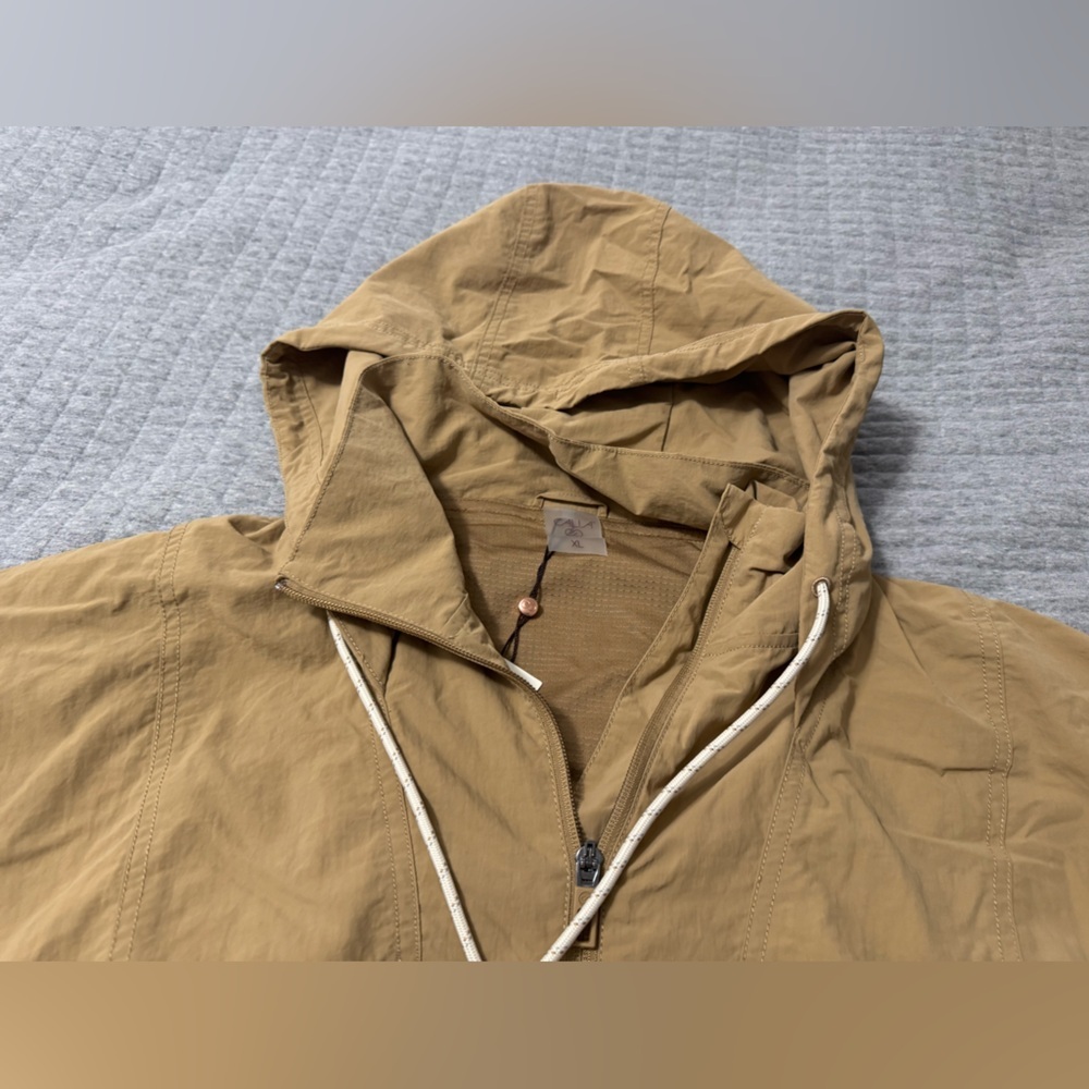 Calla Women’s Hooded Windbreaker Tan Brown WAX14309 Size XL - Picture 3 of 8